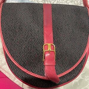 Yves Saint Laurent Red and Black crossbody Bag Vinyage